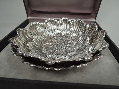  Buccellati Two Gianmaria Buccellati Sterling Silver Flower Bowls in Case