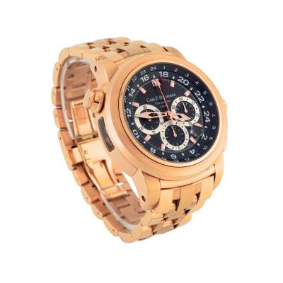  Bucherer Carl F Bucherer Patravi TravelTec Chronograph 18K Rose Gold 46 6mm