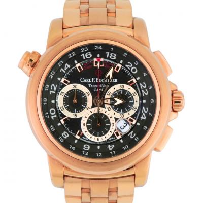  Bucherer Carl F Bucherer Patravi TravelTec Chronograph 18K Rose Gold 46 6mm