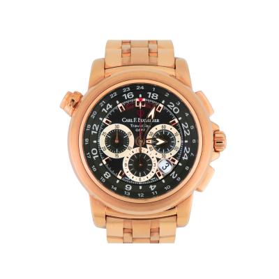  Bucherer Carl F Bucherer Patravi TravelTec Chronograph 18K Rose Gold 46 6mm