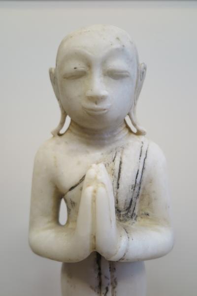  Buddha Buddhism 19th Century Alabaster Burmese Buddhist Statue
