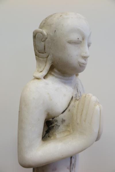  Buddha Buddhism 19th Century Alabaster Burmese Buddhist Statue