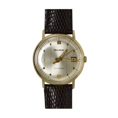  Bulova 14K Yellow Gold Vintage Bulova Auto Wristwatch