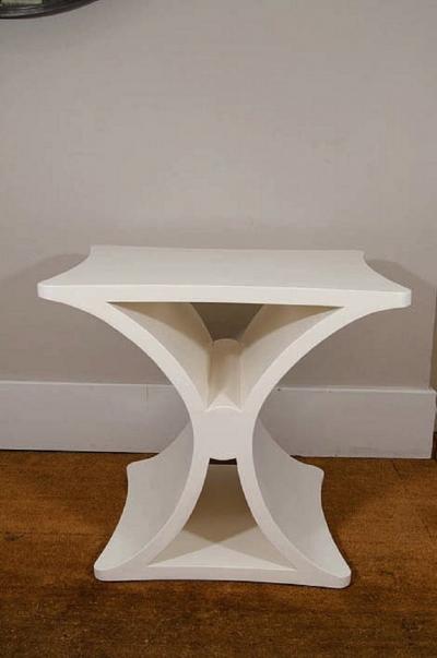  Burden A Pair of Contemporary X Form End Tables in the manner of Jean Michel Frank