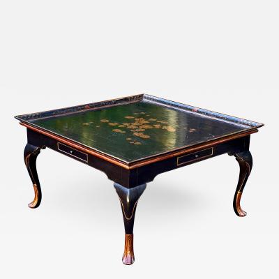  Burton Ching Ltd Burton Ching Black Gold Chinoiserie Square Coffee Table