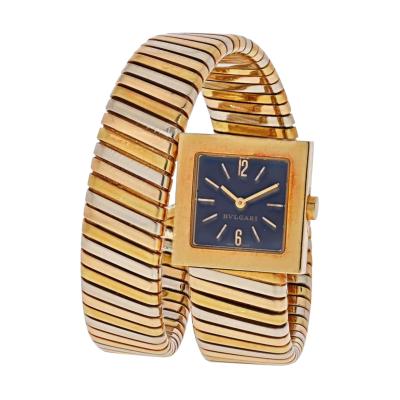  Bvlgari Bulgari BVLGARI 18K TRI COLOR QUADRATO SQ 22 1T TUBOGAS TRI COLOR WATCH