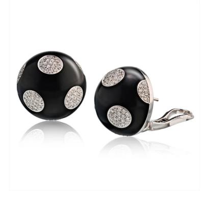  Bvlgari Bulgari BVLGARI 18K WHITE GOLD GIANNI ENIGMA POLKA DOT 1 56CTS EARRINGS
