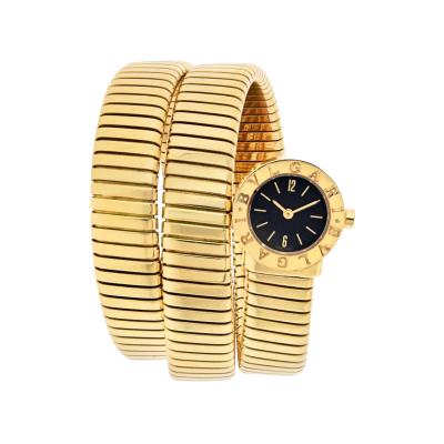  Bvlgari Bulgari BVLGARI 18K YELLOW GOLD BB19 TUBOGAS WRAP AROUND SERPENT VINTAGE WATCH