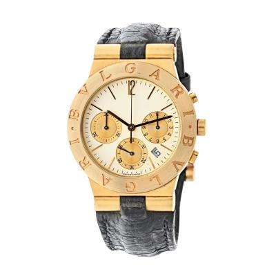  Bvlgari Bulgari BVLGARI 18K YELLOW GOLD DIAGONO 35MM CHRONOGRAPH MENS WATCH