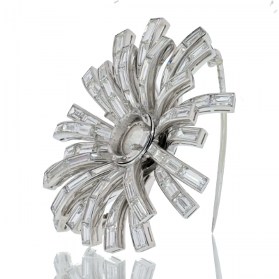  Bvlgari Bulgari BVLGARI PLATINUM 1960S DIAMOND SETTING FOR A BROOCH