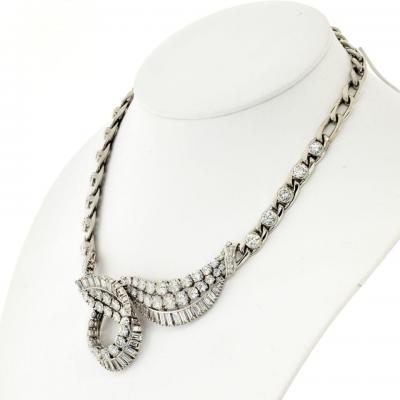  Bvlgari Bulgari BVLGARI PLATINUM 40 CARAT DIAMOND 1960S NECKLACE