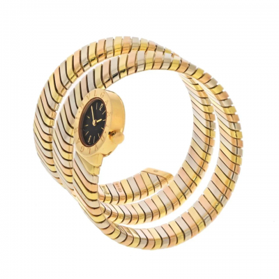  Bvlgari Bulgari BVLGARI TUBOGAS 18K TRI COLOR BB19TT SERPENTI WATCH