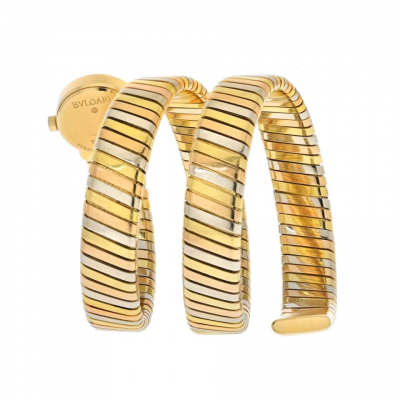  Bvlgari Bulgari BVLGARI TUBOGAS 18K TRI COLOR BB19TT SERPENTI WATCH
