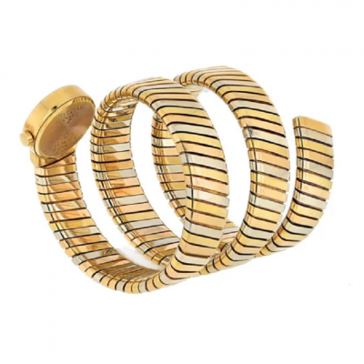  Bvlgari Bulgari BVLGARI TUBOGAS 18K TRI COLOR TUBOGAS SERPENTI BB 19 1 T WATCH
