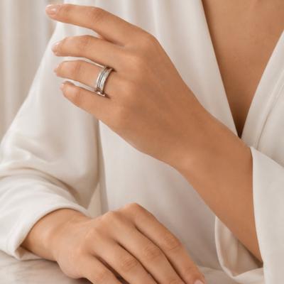  Bvlgari Bulgari Bulgari B Zero Ring 18kt White Gold 7mm