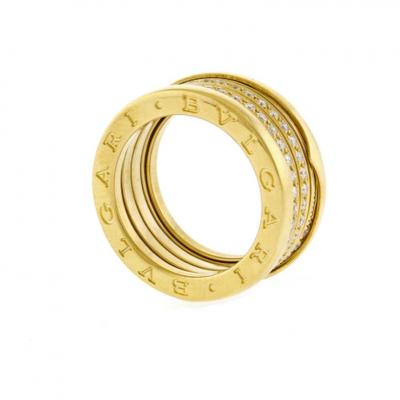 Bvlgari Bulgari Bulgari B Zero with Diamonds 18kt Yellow Sz 57
