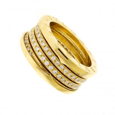  Bvlgari Bulgari Bulgari B Zero with Diamonds 18kt Yellow Sz 57