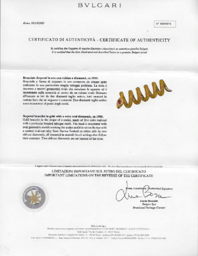  Bvlgari Bulgari Bulgari Ceylon Ruby Serpenti Bracelet