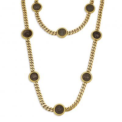  Bvlgari Bulgari Bulgari Monete Ancient Coin Necklace