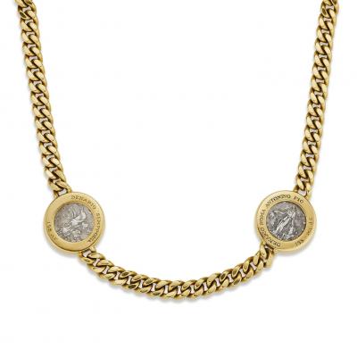  Bvlgari Bulgari Bulgari Monete Ancient Coin Necklace