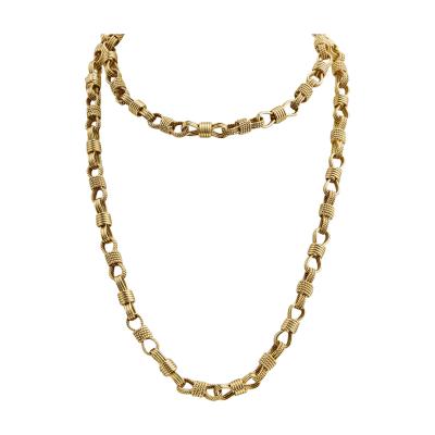  Bvlgari Bulgari Bulgari Rome 18K Gold Long Chain Necklace