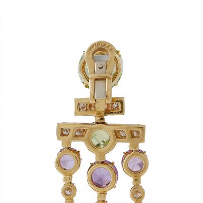 Bvlgari Bulgari Bulgari Rome Tourmaline and Peridot Cascade Pendant Earrings