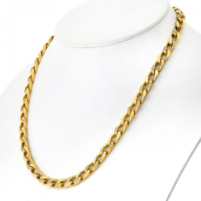  Bvlgari Bulgari Bvlgari 18K Yellow Gold 1960s Diamond Link 18 inches Necklace