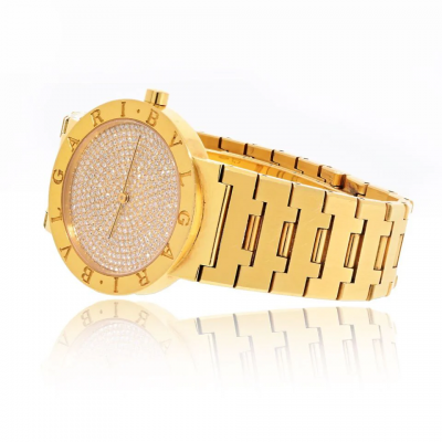  Bvlgari Bulgari Bvlgari 18K Yellow Gold BB 33 DGG 33mm Diamond Dial Watch