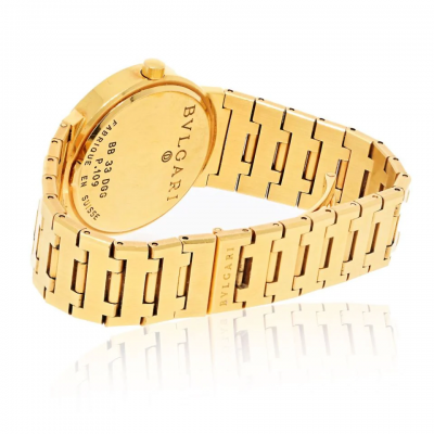  Bvlgari Bulgari Bvlgari 18K Yellow Gold BB 33 DGG 33mm Diamond Dial Watch
