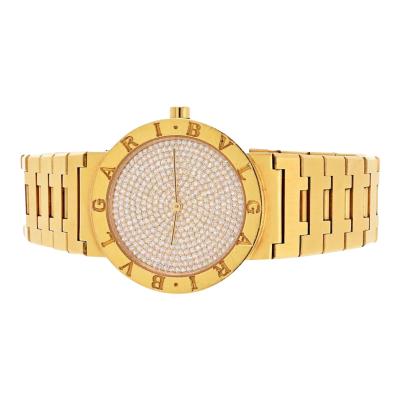  Bvlgari Bulgari Bvlgari 18K Yellow Gold BB 33 DGG 33mm Diamond Dial Watch