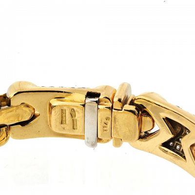  Bvlgari Bulgari Bvlgari 18K Yellow Gold Parentesi Diamond Link Bracelet