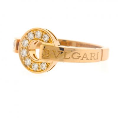  Bvlgari Bulgari Bvlgari Bvlgari Rose Gold Ring with Diamonds