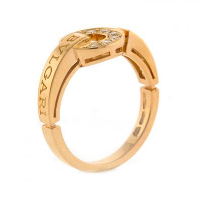  Bvlgari Bulgari Bvlgari Bvlgari Rose Gold Ring with Diamonds