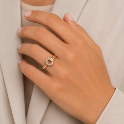  Bvlgari Bulgari Bvlgari Bvlgari Rose Gold Ring with Diamonds