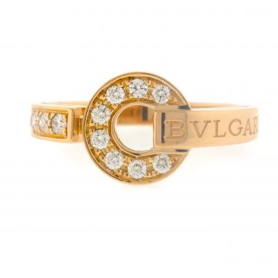 Bvlgari Bulgari Bvlgari Bvlgari Rose Gold Ring with Diamonds