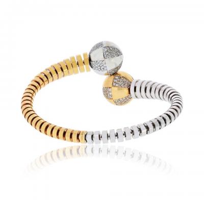  Bvlgari Bulgari Bvlgari Bypass Enigma Diamond Spinning Bracelet