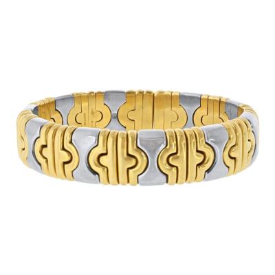  Bvlgari Bulgari Bvlgari Parentesi 18K Yellow Gold Hematite Bangle Bracelet