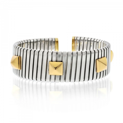  Bvlgari Bulgari Bvlgari Pyramid Tubogas Cuff Bracelet