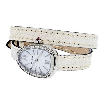  Bvlgari Bulgari Bvlgari Serpenti 18K White Gold Quartz White Dial Diamond Ladies Watch