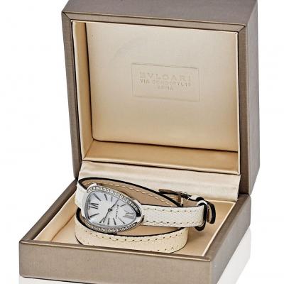  Bvlgari Bulgari Bvlgari Serpenti Stainless Steel Quartz White Dial Diamond Ladies Watch