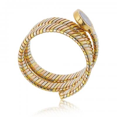  Bvlgari Bulgari Bvlgari Tubogas 18K Tri Color BB 19 1 T Serpenti Watch