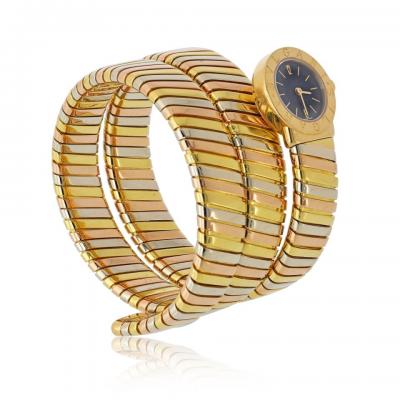  Bvlgari Bulgari Bvlgari Tubogas 18K Tri Color BB 19 1 T Serpenti Watch