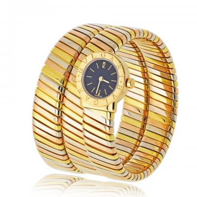  Bvlgari Bulgari Bvlgari Tubogas 18K Tri Color BB 19 1 T Serpenti Watch