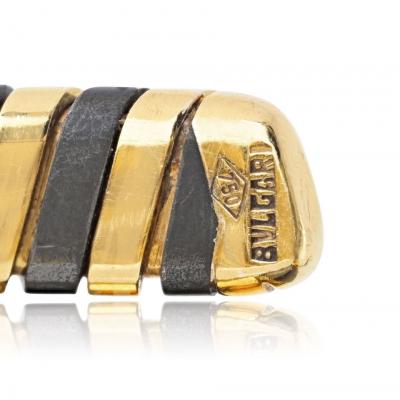  Bvlgari Bulgari Serpenti 18K YG Blackened Steel Circa 1965 Jaeger LeCoultre Manual Watch