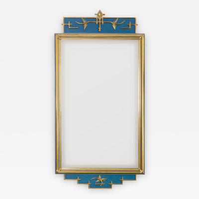  C J Eriksson Co Swedish Art Deco Mirror in Blue and Gold by C J Eriksson Co 