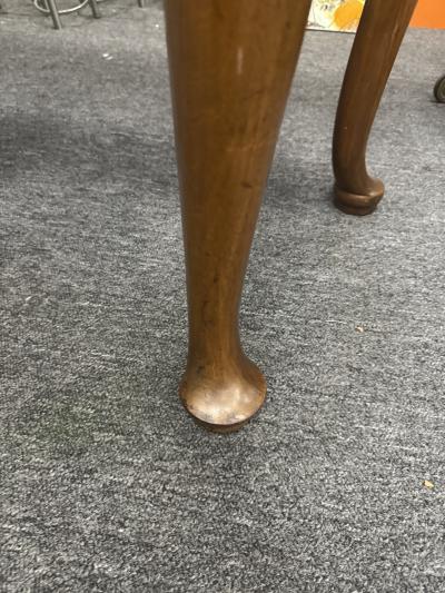  C Smith Son FRENCH ART NOUVEAU SIX CABRIOLE LEG CARVED WOOD AND MARBLE CONSOLE