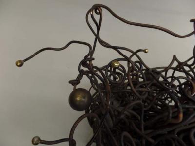  C sar French Mid Century Coffee Table Sculpture in Compressed Copper Bronze Cesar