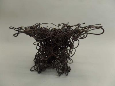  C sar French Mid Century Coffee Table Sculpture in Compressed Copper Bronze Cesar