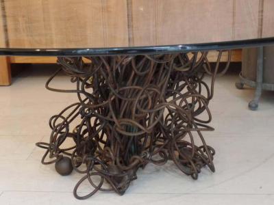  C sar French Mid Century Coffee Table Sculpture in Compressed Copper Bronze Cesar
