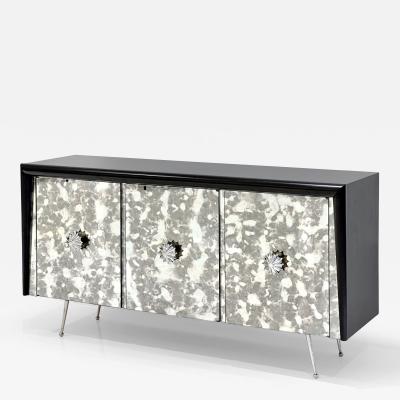  CF Modern by Irwin Feld VINTAGE MOONSTONE MIRRORED CREDENZA